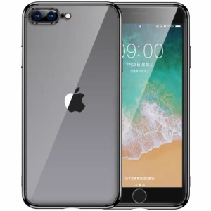 Tecxin i Phone 8Plus ケース スマホケース7Plus 携帯カバー 透明 シリコン ソフト 薄型 耐衝撃 耐久 ハイエンド レンズ保護フィルム付き