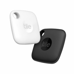 タイル【Tile Mate (2022) ブラック＆ホワイト電池寿命約3年 探し物/スマホが見つかる 紛失防止 スマートスピーカー対応 Compatible with