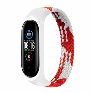 Xiaomi Mi Band 7/Mi Band 6/ Mi Band 5/ Mi Band 4/ Mi Band 3と互換性のある編組ストラップ、Xiaomi Mi Band 7 6 5 4 3用ナイロンソロ