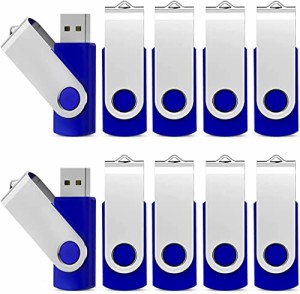 KEXIN USBメモリ 16GB 10個セットUSB 2.0 フラッシュドライブ 360回転式 デ