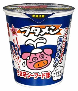 公式ブタメン うま辛シーフード味35g×15個入 ミニカップ麺 大人買い 駄菓子 おやつカンパニー