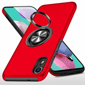 i Phone XR用 ケース リング付き PC TPU 耐衝撃 衝撃吸収 傷つけ防止カバー 全面保護 360度回転カバー アイフォン XR用 スマホケース 米