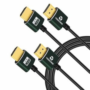 Thsucords 薄型HDMI-HDMIケーブル 0.3M 2本入り. 柔らか ＆ウルトラスリム フレキシブル HDMI高速 4K@60Hz 18gbps 2160p 1080p