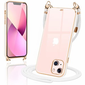 i Phone 13 用 ケース ショルダー クリア TPU カバー i Phone13 スマホケース 肩掛け 首掛け 斜めかけケース 可愛い かわいい 韓国 透明 