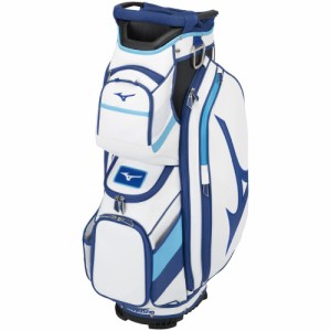 MIZUNO(ミズノ) ゴルフ キャディバッグ ツアー カート メンズ 約3.8kg 11.0型(86cm) 47インチ対応 14分割 ホワイト/ブルー 5LJC2223