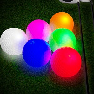 光るゴルフボール ナイターゴルフ ゴルフ 練習 ゴルフ練習ボール ナイトゴルフ ゴルフ用品 自宅 夜 光る ゴルフボール (6pcs)
