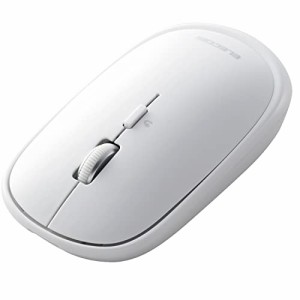 エレコム マウス Bluetooth ワイヤレスマウス Slint 静音 薄型モバイル 4ボタン 充電式 マルチペアリング 3台接続可能 ホワイト M-TM15BB