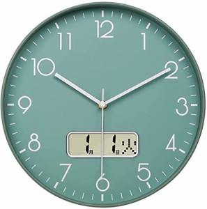 Nbdeal 掛け時計 アナログ おしゃれ 静音 日付 曜日表示 直径30cm 壁掛け 時計 北欧 連続秒針