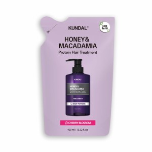 KUNDAL公式】 クンダル プロテイントリートメント詰め替用 400ml チェリーブラッサム Honey ＆ Macadamia Protein Hair Treatment Refill