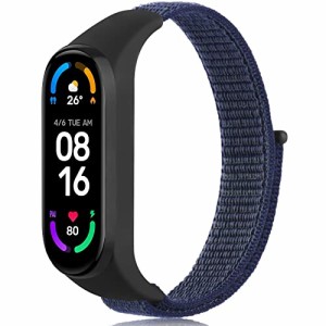 ATUP コンパチブル Xiaomi Mi Band 5 バンド/Xiaomi Mi Band 6 バンド 替えベルト ソフトナイロン交換ベルト Xiaomi Mi Band 5/Mi Band