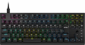 【ネット限定】CORSAIR K60 PRO TKL RGB USB メカニカルキーボード ゲーミングキーボード 自社独自OPX軸採用 日本語レイアウト か