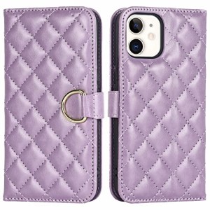 【Hamany】 いphone12 ミニ ケース 手帳型 iphone 12 mini ケース 女性 リング 収納 耐衝撃 刺繍 アイホン12ミニケース ファッションチェ