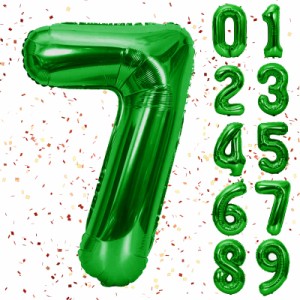 誕生日 バルーン7 緑 数字 ナンバーバルーン 大きい 記念日 お祝い ハッピーバースデー 風船 パーティー 飾り付け アルミ風船（みどり 7