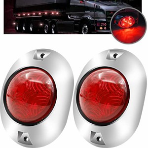 X-STYLE サイドマーカー LED 12V 24V 赤 5連LED トラック用 車幅灯 レーラー バス タンクローリー デコトラ カスタム 電飾 信号ライト マ