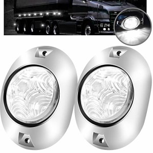 X-STYLE サイドマーカー LED 12V 24V 白 5連LED トラック用 車幅灯 レーラー バス タンクローリー デコトラ カスタム 電飾 信号ライト マ