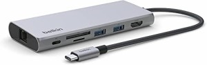 Belkin 7 in 1 USB-C 2.5Gbps イーサネットハブ USB-C PD 100W 4K HDMI SDカード iPad/iPad Pro/iPad mini/MacBook/M1M2 MacBook Pro/M1M