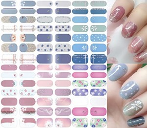 NAILDOKI ネイルシール 手用 3D立体感 損傷のないジェルネイルシール 貼るだけ 手の爪 可愛い人気 ネイルステッカー 女性おしゃれな 上級