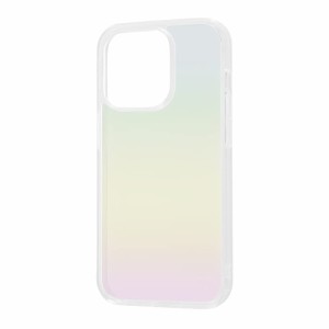 デジタルアルキミスト i Phone 14 Pro クリア ケース ガラス x TPU ハイブリッド マット オーロラ レインボー レインボー 虹