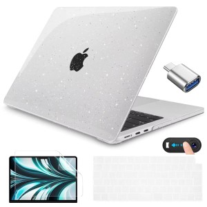 CISSOOK MacBook Air 13.6 M2 2022 M3 2024 ケース 新型 キラキラ クリア 透明 カバー A2681 M2 / A3113 M3 チップ 対応 13.6 macbook ai