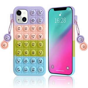 MuZiF i Phone13 ケース シリコン かわいい キャラクター 笑い顔 立体効果 ソフト TPU保護カバー 衝撃吸収 プレゼントト 人気 耐衝撃 携