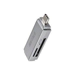 バッファロー USB3.2 Type-C 接続 ポータブルカードリーダー SDXC/SDHC/SD/MMC/RS-MMC/microSDXC/microSDHC/microSD/UHS-I 対応  BSC