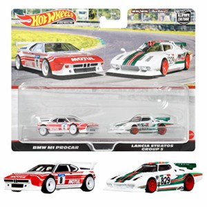 ホットウィール(Hot Wheels) プレミアム 2パック BMW M1 プロカー/ランチア ストラトス グループ5 【3才~】 HFF30 グリーン/レッド 1/64