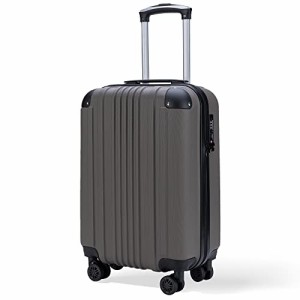 Bargiotti ABSスーツケース キャリーバッグ キャリーケース 大容量 超軽量 TSAロック ダブルキャスター 静音 旅行 ビジネス… (グレー,