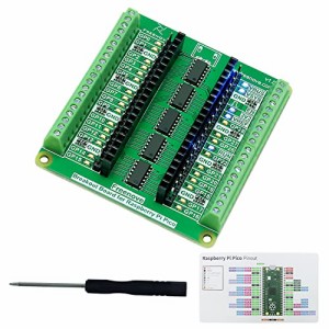 Freenove Raspberry Pi Pico/Pico H/Pico W 用ブレークアウト ボード、ピン ヘッダー付きターミナル ブロック シールド、GPIO ステータス