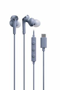 Audio Technica マイク付きイヤホン ATH-CKS330C / USB Type-C/重低音 有線 1.2m /カナル型/PC/Windows/Mac/Android ブルー ATH-CKS330C 