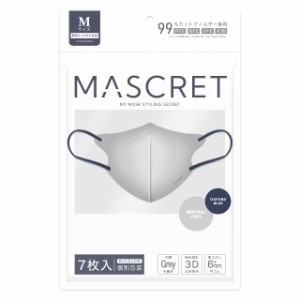 モエライフ ★MASCRET★7枚(1バック) バイカラーマスク マスク 3dマスク 不織布 立体マスク カラーマスク 小顔マスク 血色マスク バイ