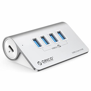 ORICO USB ハブ USB3.0 4ポート 10Gbps高速転送 セルフパワー/バスパワー両対応 USB Aデバイス対応 50cmケーブルと変換アダプタ付き Wind