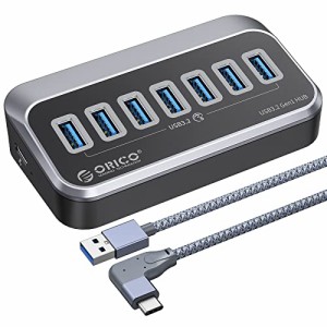 ORICO USB ハブ USB3.0 7ポート 5Gbps高速転送 セルフパワー/バスパワー両対応 Type-C予備電源ポート Windows/Linux/Mac OS/Android等OS 