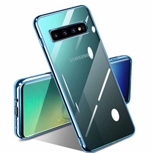 Galaxy S10 ケース クリア 耐衝撃 SC-03L SCV41 カバー 透明 保護カバー 韓国 かわいい 薄型 柔軟 軽量 TPU メッキ加工 ソフトケース 人