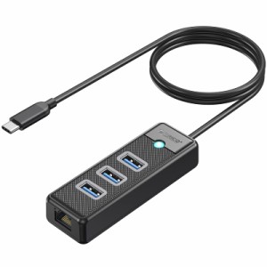 ORICO USB C ハブ 3.0 有線LANアダプター タイプc3×USB3.0 Aポート+ ギガビットイーサネット RJ45 1000Mbps高速通信 5Gbpsデータ転送 