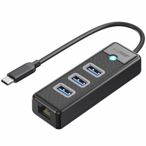 ORICO USB C ハブ 3.0 有線LANアダプター タイプc3×USB3.0 Aポート+ ギガビットイーサネット RJ45 1000Mbps高速通信 5Gbpsデータ転送 