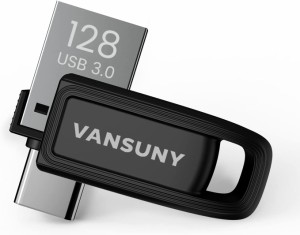 Vansuny USBメモリタイプC 128GB USB 3.0 デュアルフラッシュドライブ 超高速データ転送 読取り最大120MB/s 超小型 回転設計 防水 Type-C