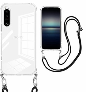 Xperia 1 II ケース SO-51A ケース SOG01スマホケース クリア ショルダー 耐衝撃 tpu バンパー 肩掛け 斜めかけ 首掛け 縄掛け 透明 エク