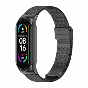 MIJOBS Xiaomi Mi Smart Band 7 Mi Band 8スマートバンド 6 替えバンド Mi Band 5/4/3バンド 交換用 腕時計 リストバンド レディース メ