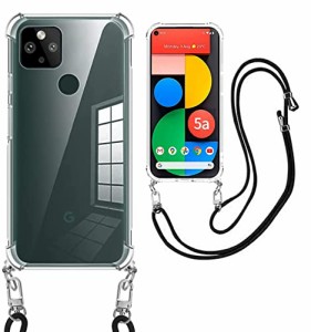 google pixel 5a ケース クリア ショルダー googleピクセル5a 耐衝撃 pixel5a スマホケース 透明 TPU pixel5a 対応 カバー 斜めがけ 織り