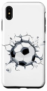 i Phone XS Max サッカー好き ヨーロッパのフットボール選手 面白いボール バーストゴール スマホケース