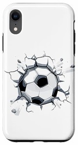 [送料無料]i Phone XR サッカー好き ヨーロッパのフットボール選手 面白いボール バースト