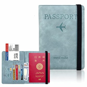 パスポートケース スキミング防止 パスポートカバー パスポート カードケース 多機能収納ポケット付き 国内海外旅行用品 トラベルウォレ