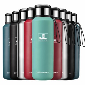 《送料無料》JINLING 水筒 大容量 魔法瓶 1リットル/1.5リットル ボトル 真空断熱 保温