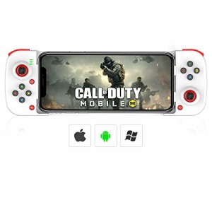 Megadreamワイヤレスゲームコントロー ラー iOS/Android/PC用ゲームパッド スライド式伸縮ホルダー型 Bluetooth接続 低遅延 MFI対応ゲー