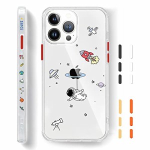 i Phone 14 Pro ケース おしゃれ かわいい クリア おもしろ 宇宙飛行士 飛ぶ スマホケース 半透明 韓国風 人気 オシャレ 可愛い 創意 個
