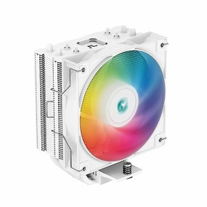 Deepcool AG400 WH ARGB 効率的 4 ヒートパイプ CPUクーラー/CPUファン | Intel LGA1700/1200/1151/1150/1155 および AMD AM5/AM4 対応 (