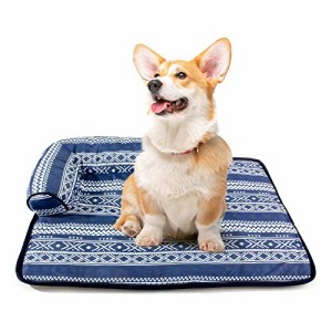 《送料無料》Peto-Raifu ペットマット 猫 犬用 枕付きマット 接触冷感 ペットベッド ペッ