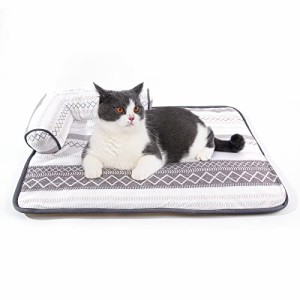 《送料無料》Peto-Raifu ペットマット 猫 犬用 枕付きマット 接触冷感 ペットベッド ペッ