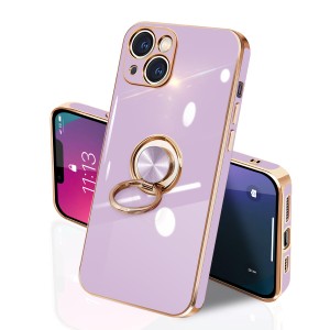 i Phone 13 ケース リング付き イフォン13 リング TPU カバー 全面保護 耐衝撃 スマホケース 360°回転 スタンド機能 携帯カバー 車載ホ