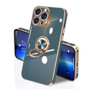 i Phone 13Pro ケース リング付き イフォン13Pro リング TPU カバー 全面保護 耐衝撃 スマホケース 360°回転 スタンド機能 携帯カバー 